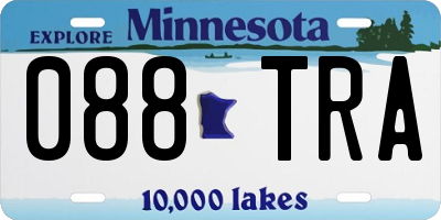 MN license plate 088TRA