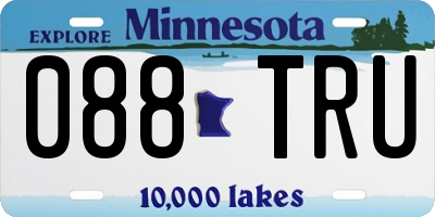 MN license plate 088TRU