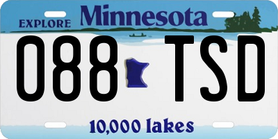MN license plate 088TSD