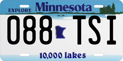 MN license plate 088TSI