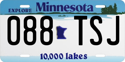 MN license plate 088TSJ