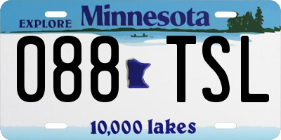 MN license plate 088TSL