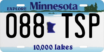 MN license plate 088TSP
