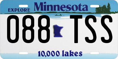 MN license plate 088TSS