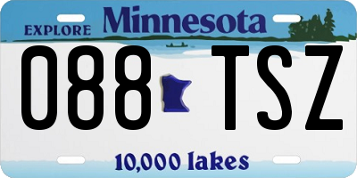 MN license plate 088TSZ