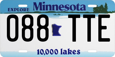 MN license plate 088TTE