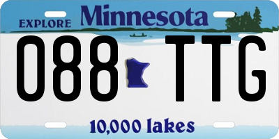 MN license plate 088TTG