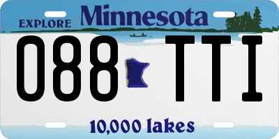 MN license plate 088TTI