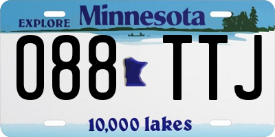 MN license plate 088TTJ
