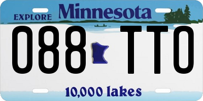 MN license plate 088TTO