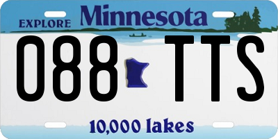 MN license plate 088TTS