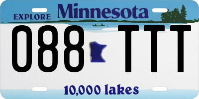 MN license plate 088TTT