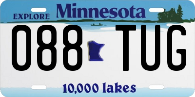 MN license plate 088TUG