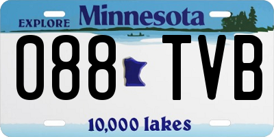 MN license plate 088TVB