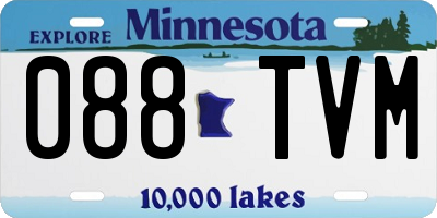 MN license plate 088TVM