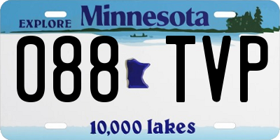 MN license plate 088TVP