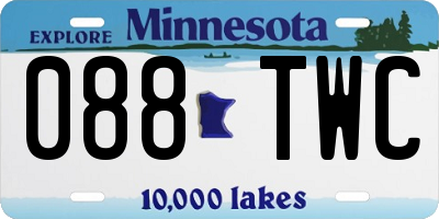 MN license plate 088TWC