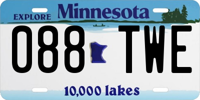 MN license plate 088TWE
