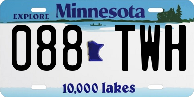 MN license plate 088TWH