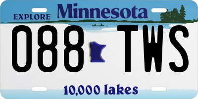 MN license plate 088TWS