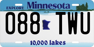 MN license plate 088TWU