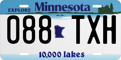 MN license plate 088TXH