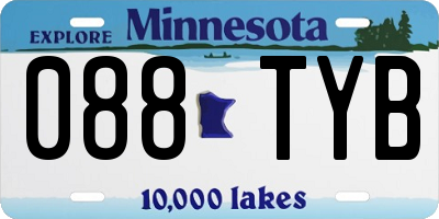 MN license plate 088TYB