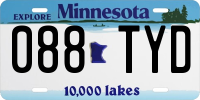 MN license plate 088TYD