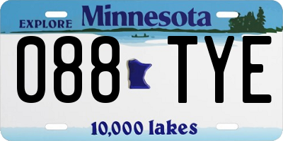 MN license plate 088TYE