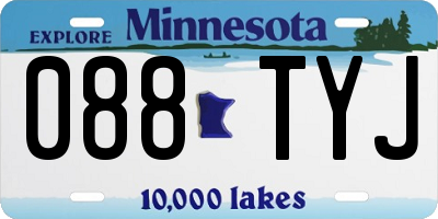 MN license plate 088TYJ