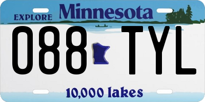 MN license plate 088TYL