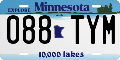MN license plate 088TYM