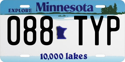 MN license plate 088TYP