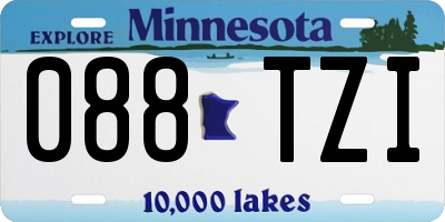 MN license plate 088TZI