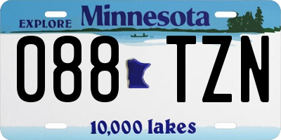 MN license plate 088TZN