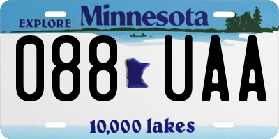 MN license plate 088UAA