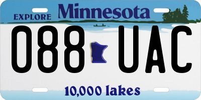 MN license plate 088UAC