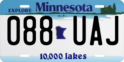 MN license plate 088UAJ