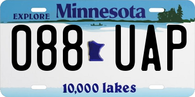 MN license plate 088UAP