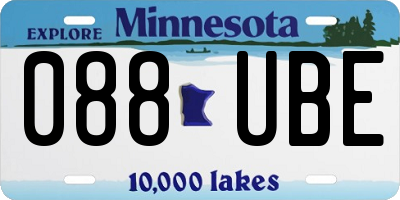MN license plate 088UBE