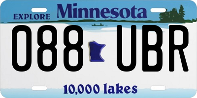 MN license plate 088UBR
