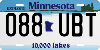 MN license plate 088UBT
