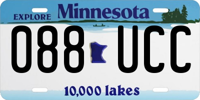MN license plate 088UCC