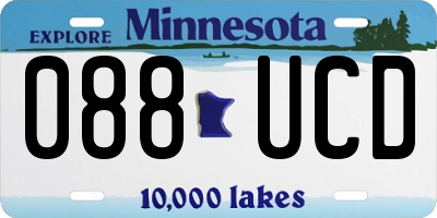 MN license plate 088UCD