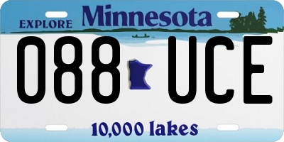 MN license plate 088UCE