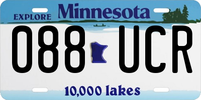 MN license plate 088UCR