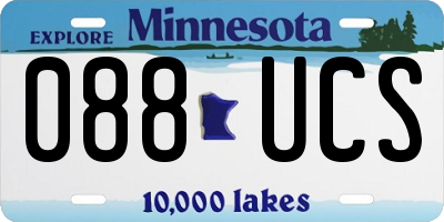 MN license plate 088UCS