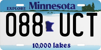 MN license plate 088UCT