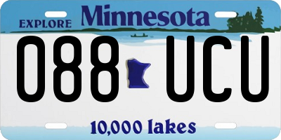 MN license plate 088UCU