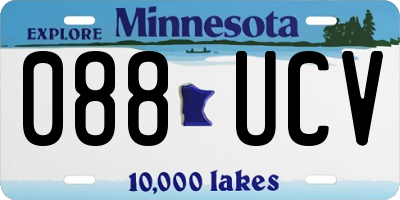 MN license plate 088UCV